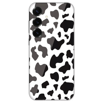 Cow Print - Clear Printed Silicone Case For Samsung Galaxy S25 Plus