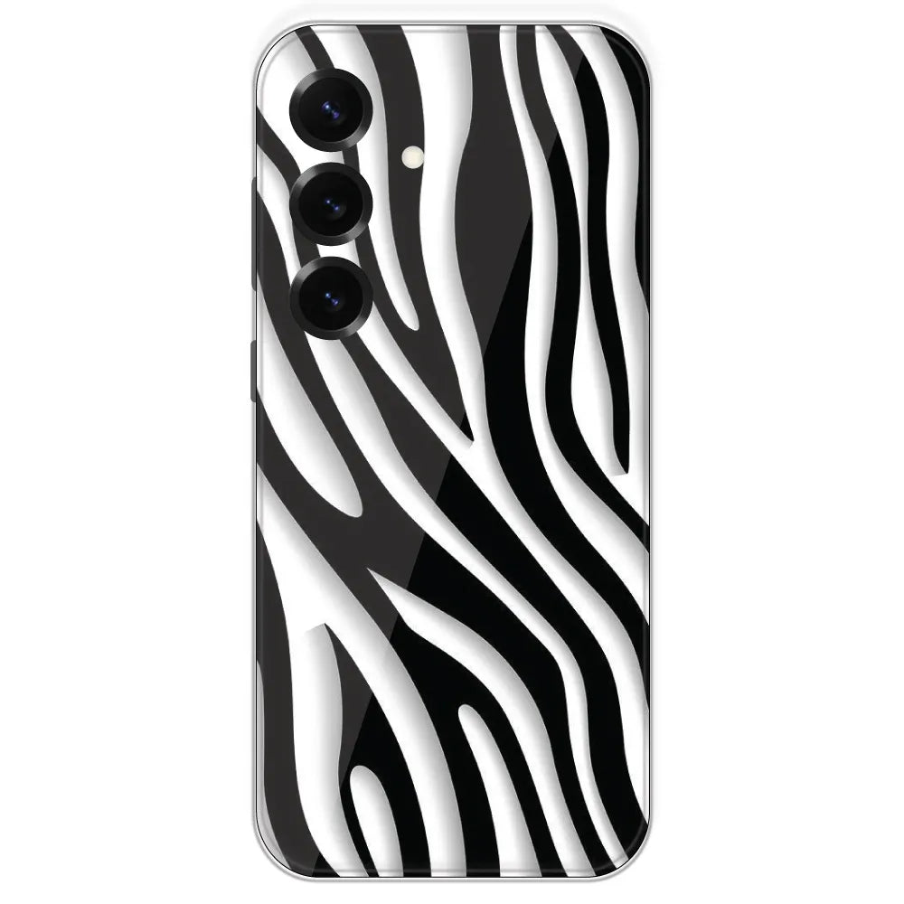 Zebra Print - Printed Silicone Case For Samsung Galaxy S25 Plus
