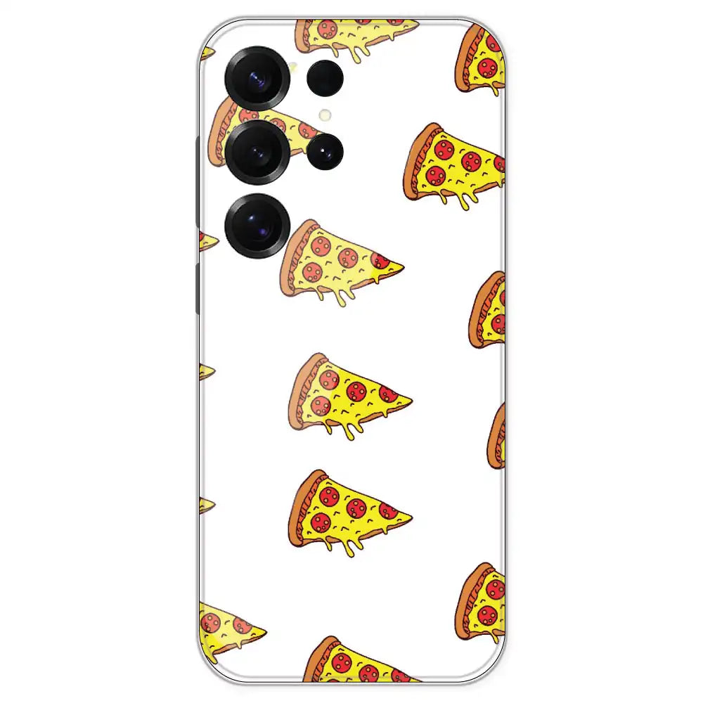 Pizza - Clear Printed Silicone Case For Samsung Galaxy S25 Ultra