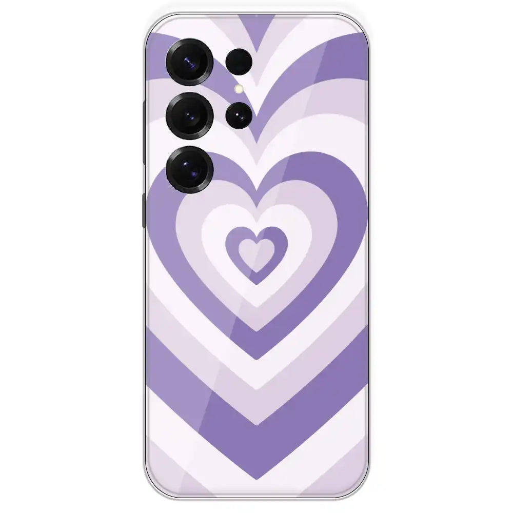 Dark Purple Hearts - Printed Silicone Case For Samsung Galaxy S25 Ultra