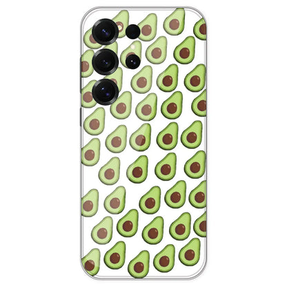 Avocado - Clear Printed Silicone Case For Samsung Galaxy S25 Ultra