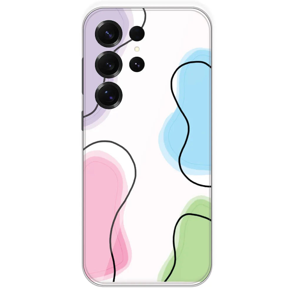 Rainbow Cow Print - Clear Printed Silicone Case For Samsung Galaxy S25 Ultra