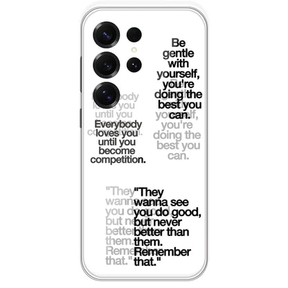 Motivational Quotes - Clear Printed Silicone Case For Samsung Galaxy S25 Ultra