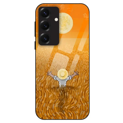 Golden Field Serenity - Glass Case For Samsung Galaxy S25