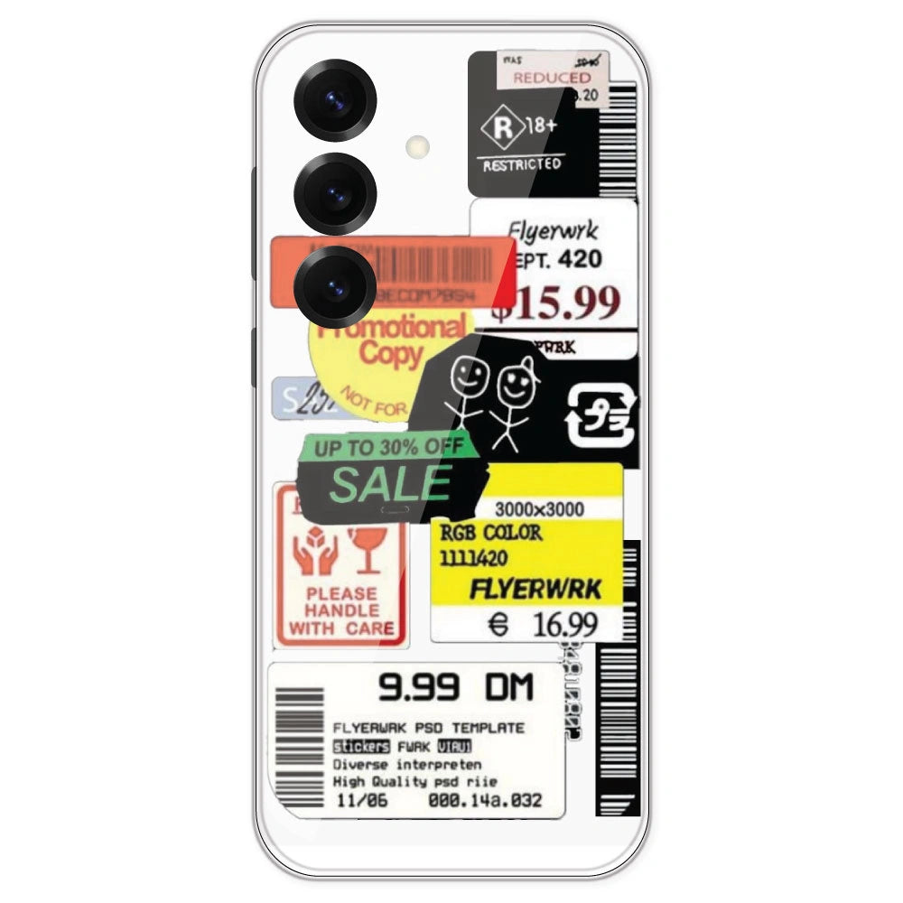 Sales - Clear Printed Silicone Case For Samsung Galaxy S25