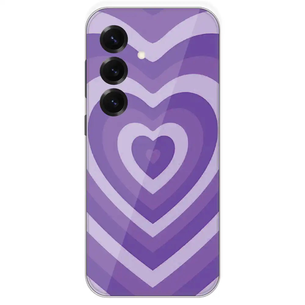 Purple Hearts - Printed Silicone Case For Samsung Galaxy S25