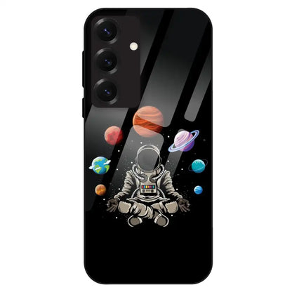 Astronaut Space Vibe - Glass Case For Samsung Galaxy S25