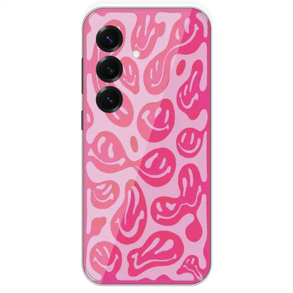 Pink Smilies - Printed Silicone Case For Samsung Galaxy S25