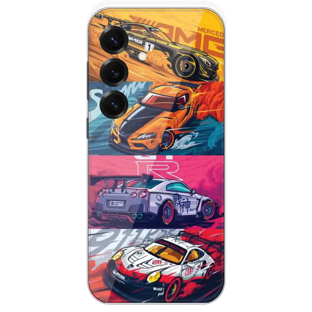 Sports Cars - Printed Silicone Case For Samsung Galaxy S25