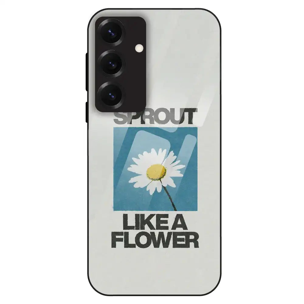 Minimal Daisy Flower - Glass Case For Samsung Galaxy S25