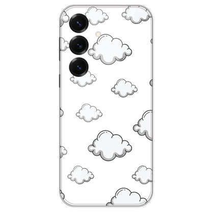 Clouds - Clear Printed Silicone Case For Samsung Galaxy S25