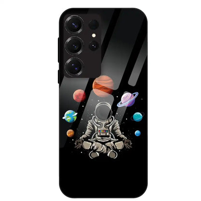 Astronaut Space Vibe - Glass Case For Samsung Galaxy S25 Ultra