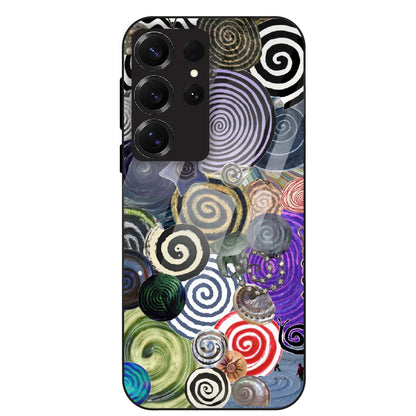 Abstract Spiral Vibe - Glass Case For Samsung Galaxy S25 Ultra