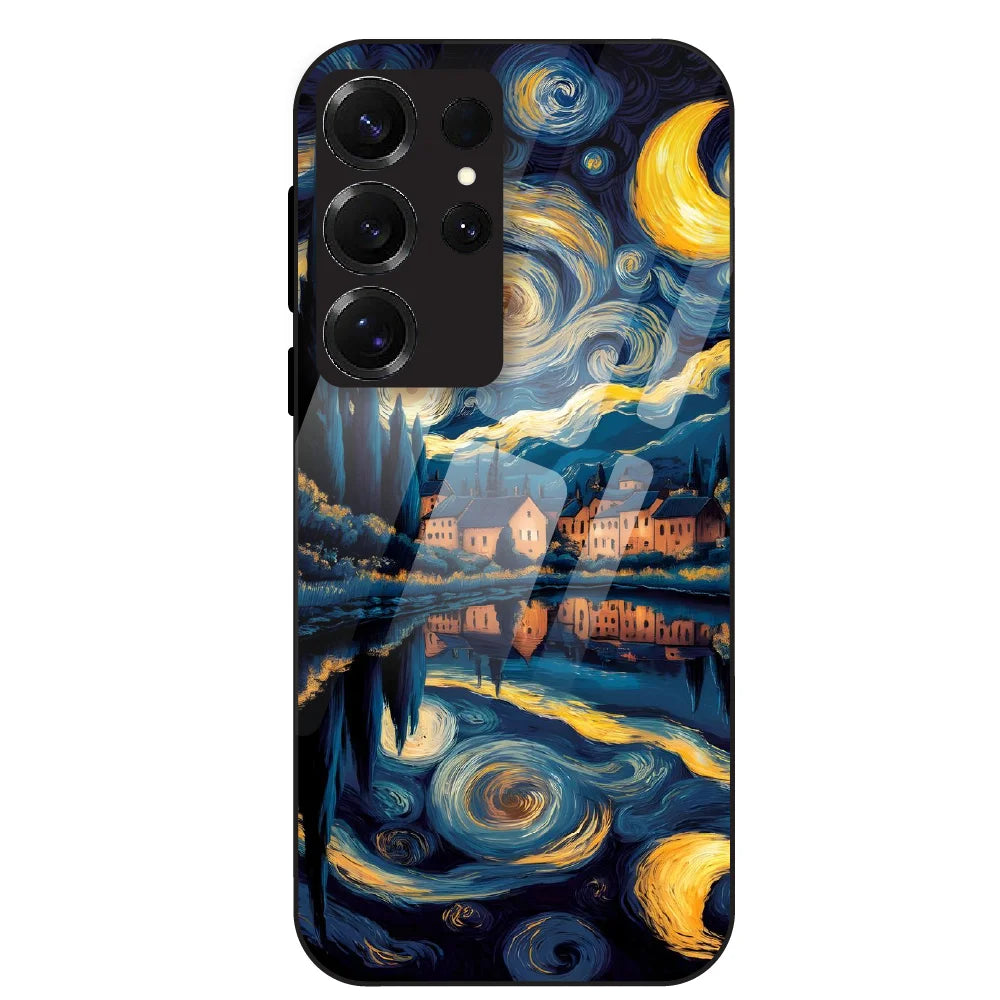 Starry Night Dreamscape - Glass Case For Samsung Galaxy S25 Ultra