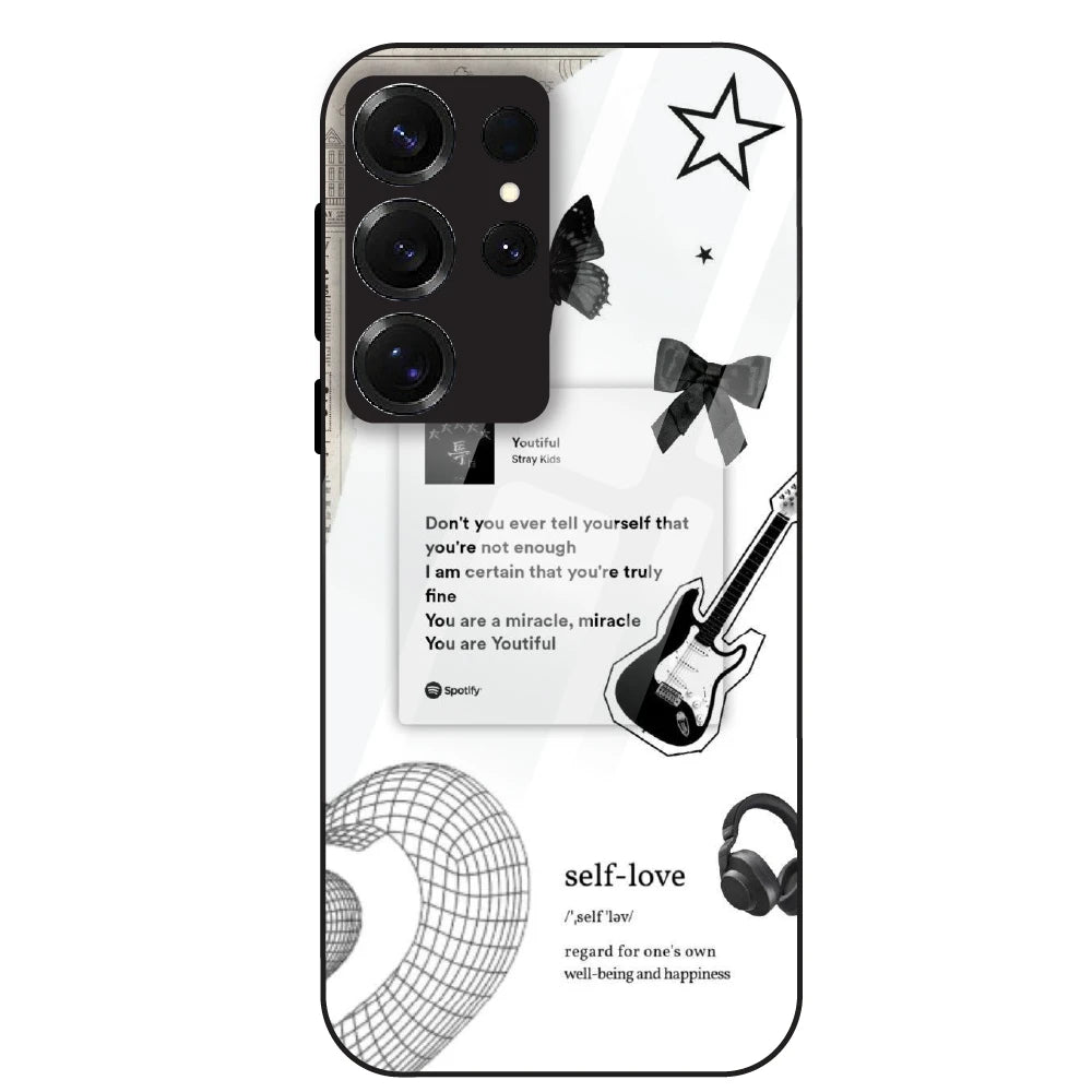 Monochrome Self-Love - Glass Case For Samsung Galaxy S25 Ultra