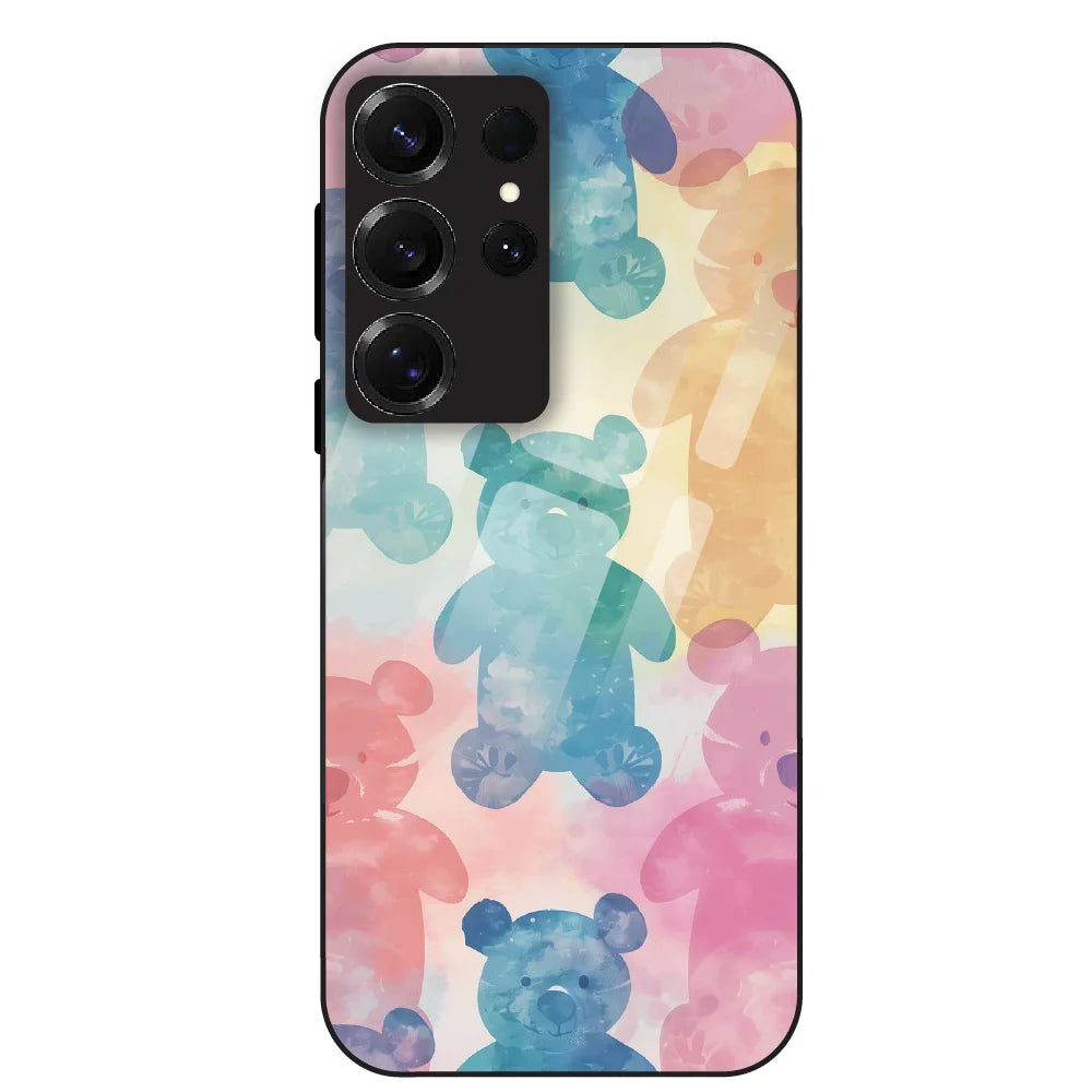 Pastel Teddy Dream - Glass Case For Samsung Galaxy S25 Ultra