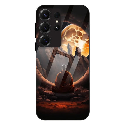 Meditating Monk - Glass Case For Samsung Galaxy S25 Ultra