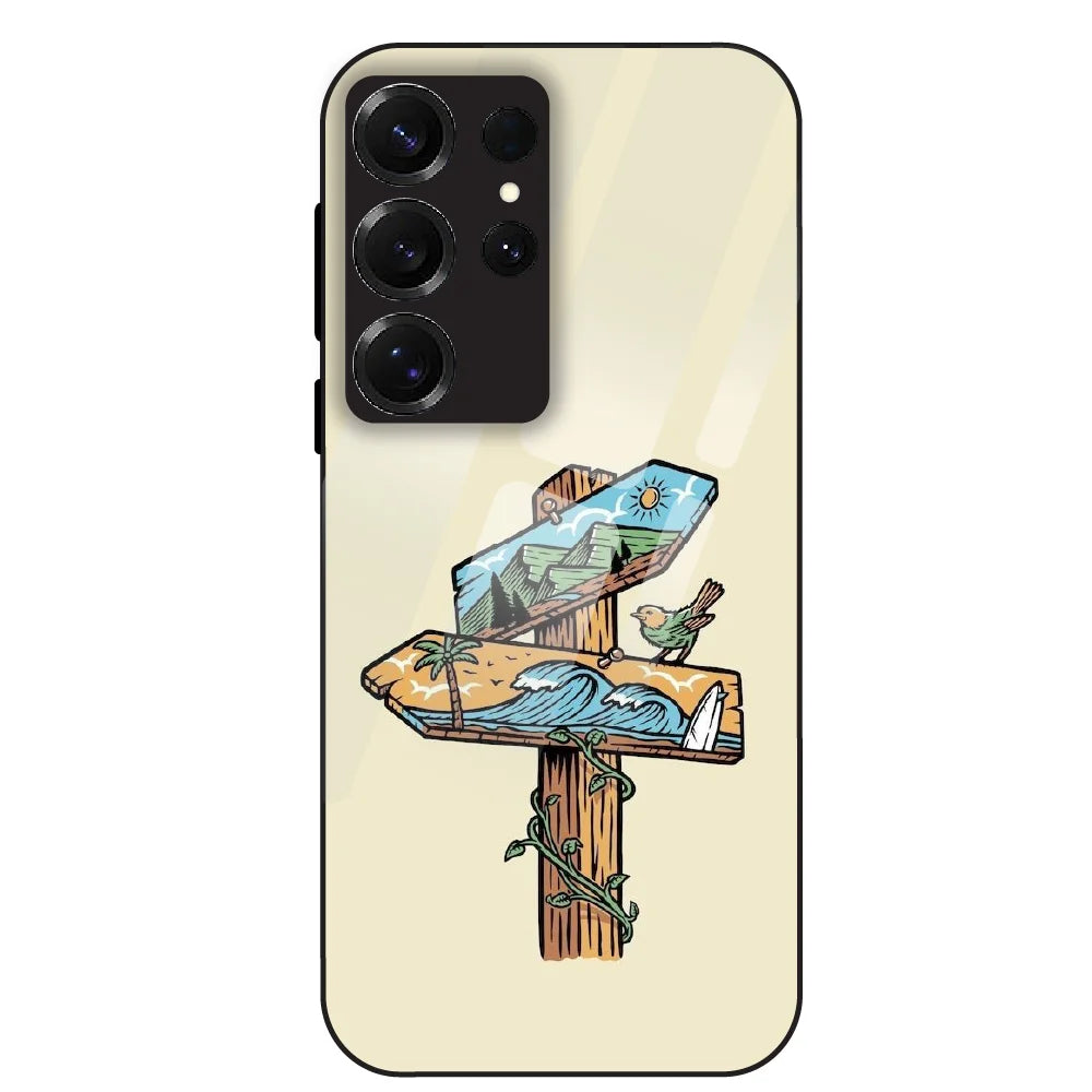 Nature Postbox Art Aesthetic - Glass Case For Samsung Galaxy S25 Ultra