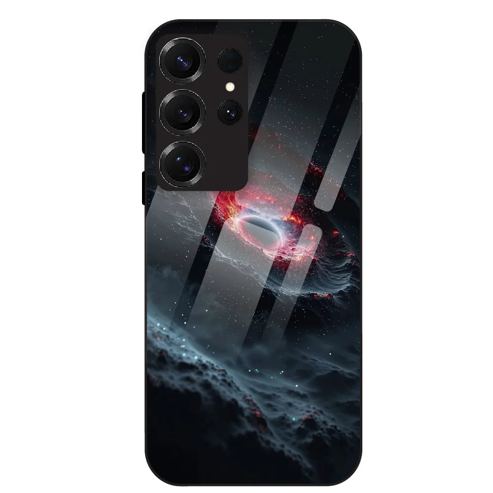 Cosmic Black Hole - Glass Case For Samsung Galaxy S25 Ultra