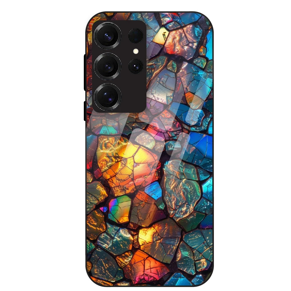 Prism Shards Aesthetic - Glass Case For Samsung Galaxy S25 Ultra