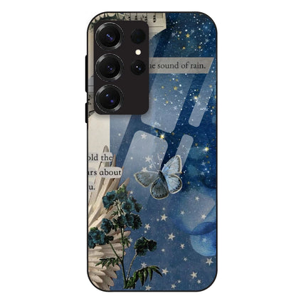 Midnight Butterfly Aesthetic - Glass Case For Samsung Galaxy S25 Ultra