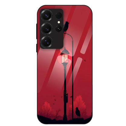 Red Street Lamp - Glass Case For Samsung Galaxy S25 Ultra