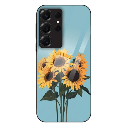 Sunflower Serenity - Glass Case For Samsung Galaxy S25 Ultra