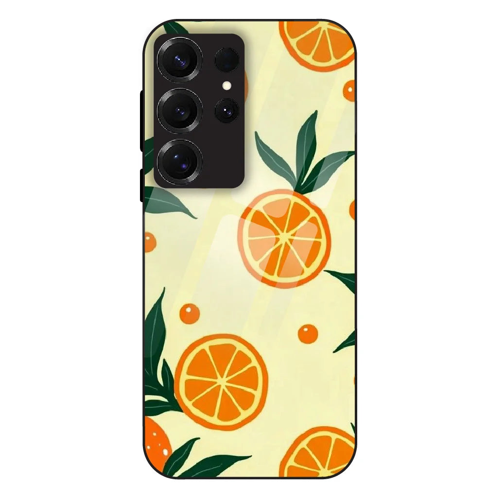Citrus Orange Fresh - Glass Case For Samsung Galaxy S25 Ultra