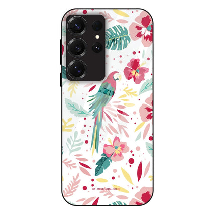 Tropical Parrot Floral - Glass Case For Samsung Galaxy S25 Ultra