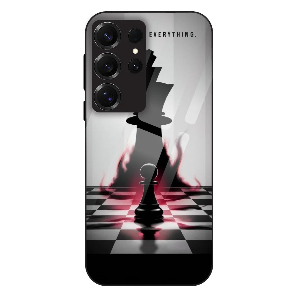 Chess Power Shadow - Glass Case For Samsung Galaxy S25 Ultra