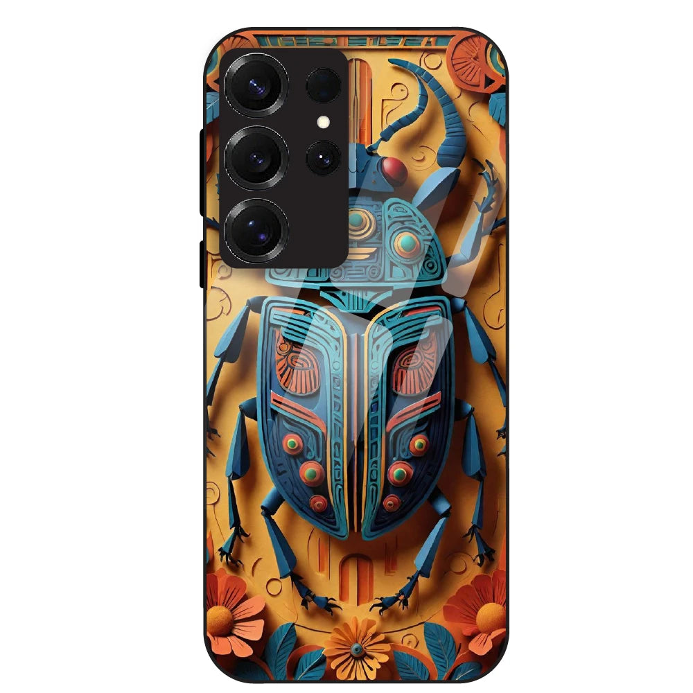 Royal Scarab Art - Glass Case For Samsung Galaxy S25 Ultra