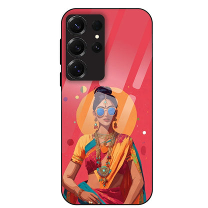 Trendy Ethnic Beauty - Glass Case For Samsung Galaxy S25 Ultra