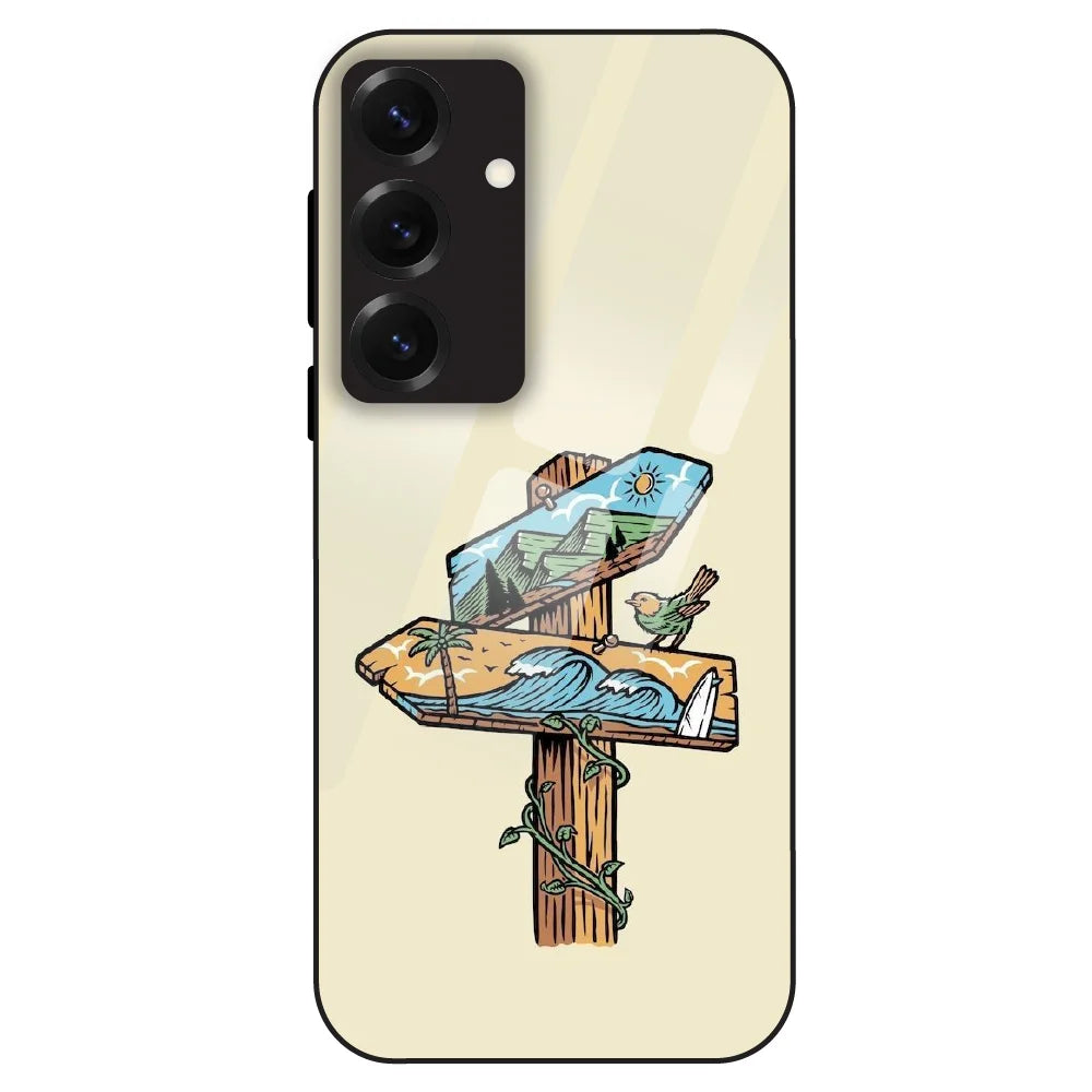 Nature Postbox Art Aesthetic - Glass Case For Samsung Galaxy S25