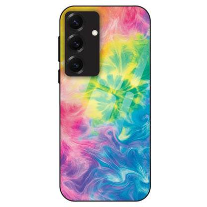 Neon Fluid Dreams - Glass Case For Samsung Galaxy S25