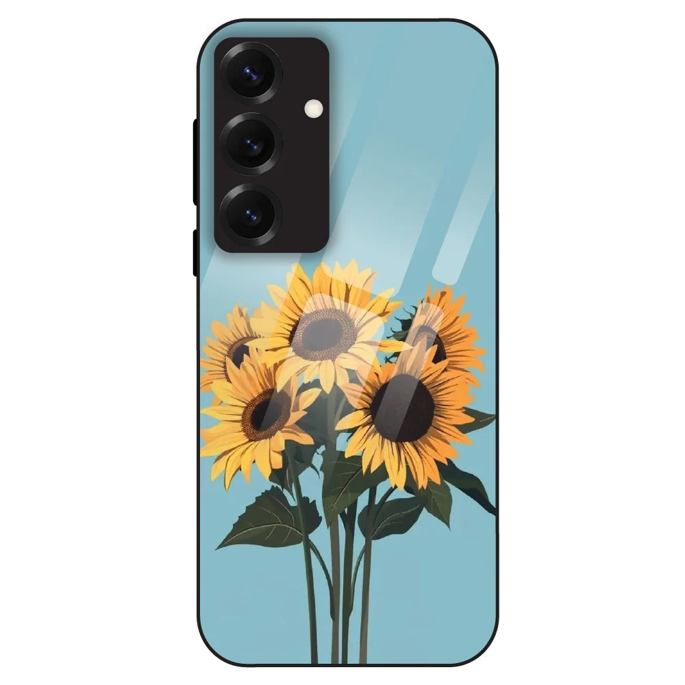 Sunflower Serenity - Glass Case For Samsung Galaxy S25