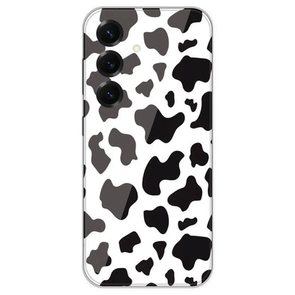 Cow Print - Clear Printed Silicone Case For Samsung Galaxy S25
