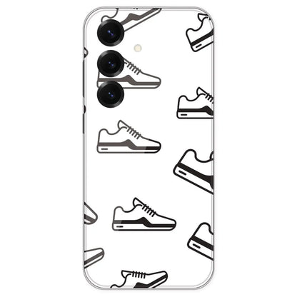 Black Sneakers - Clear Printed Silicone Case For Samsung Galaxy S25