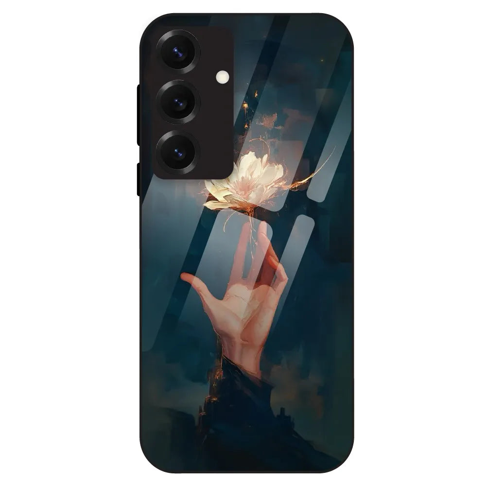 Mystic Hand & Bloom - Glass Case For Samsung Galaxy S25