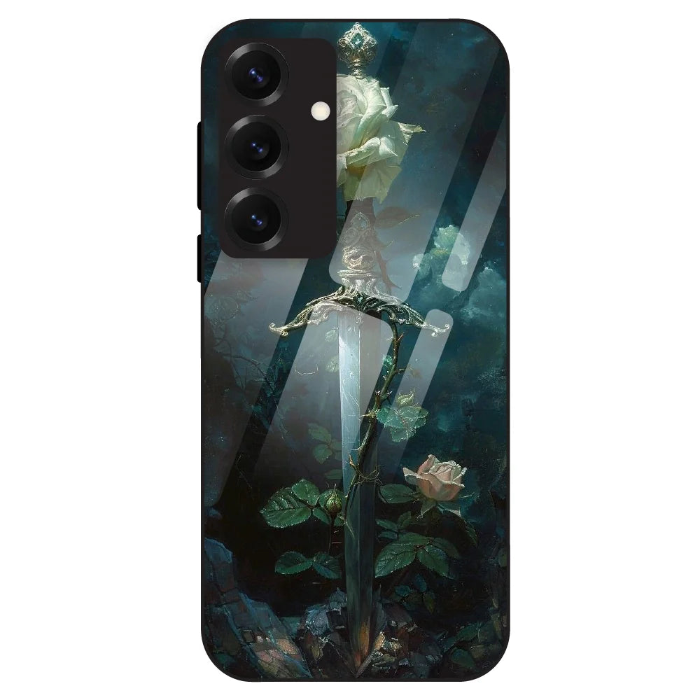 Mystic Sword Rose - Glass Case For Samsung Galaxy S25