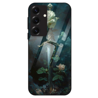 Mystic Sword Rose - Glass Case For Samsung Galaxy S25