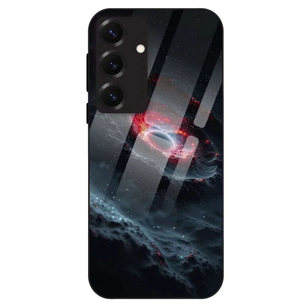 Cosmic Black Hole - Glass Case For Samsung Galaxy S25