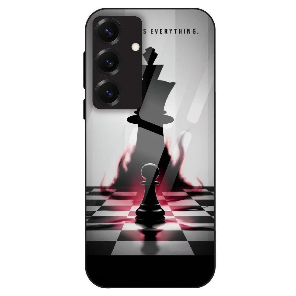 Chess Power Shadow - Glass Case For Samsung Galaxy S25