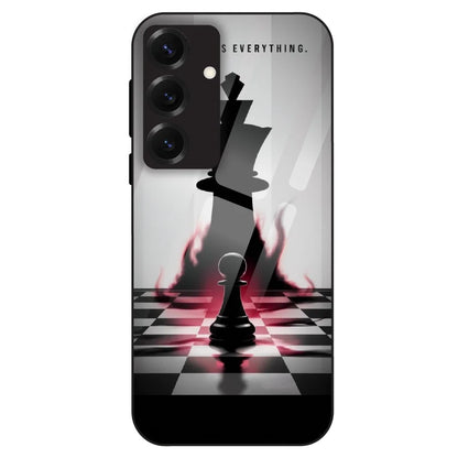 Chess Power Shadow - Glass Case For Samsung Galaxy S25
