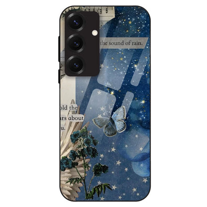 Midnight Butterfly Aesthetic - Glass Case For Samsung Galaxy S25