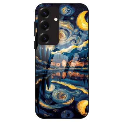 Starry Night Dreamscape - Glass Case For Samsung Galaxy S25