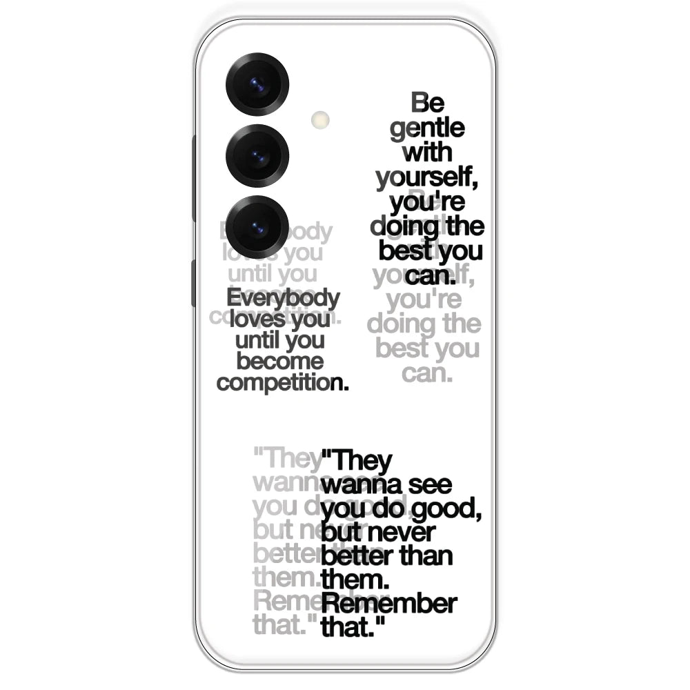 Motivational Quotes - Clear Printed Silicone Case For Samsung Galaxy S25