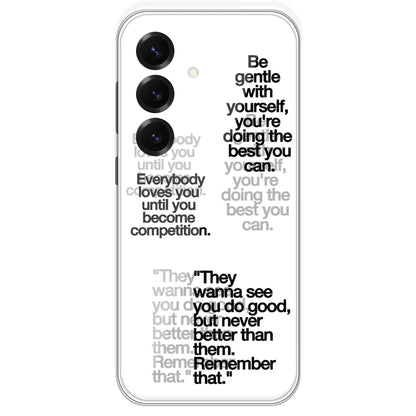 Motivational Quotes - Clear Printed Silicone Case For Samsung Galaxy S25