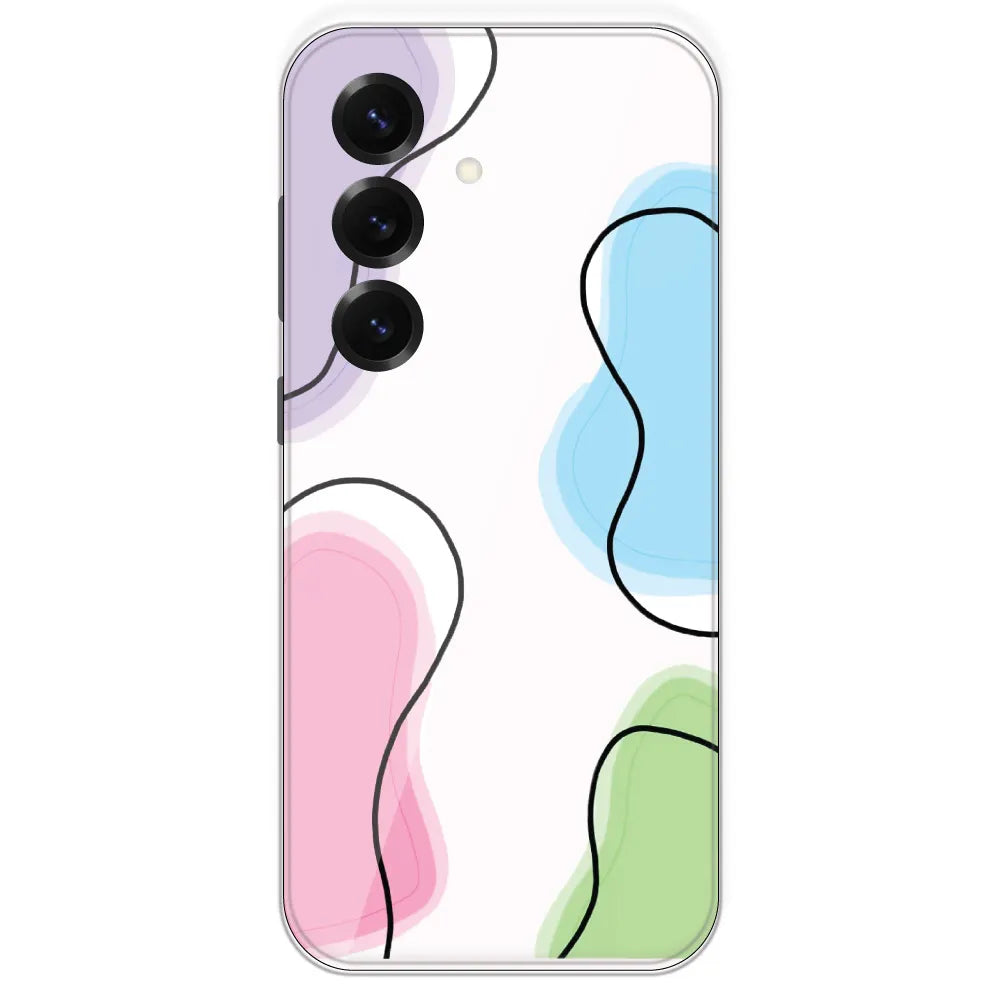 Rainbow Cow Print - Clear Printed Silicone Case For Samsung Galaxy S25