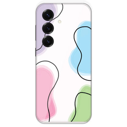 Rainbow Cow Print - Clear Printed Silicone Case For Samsung Galaxy S25