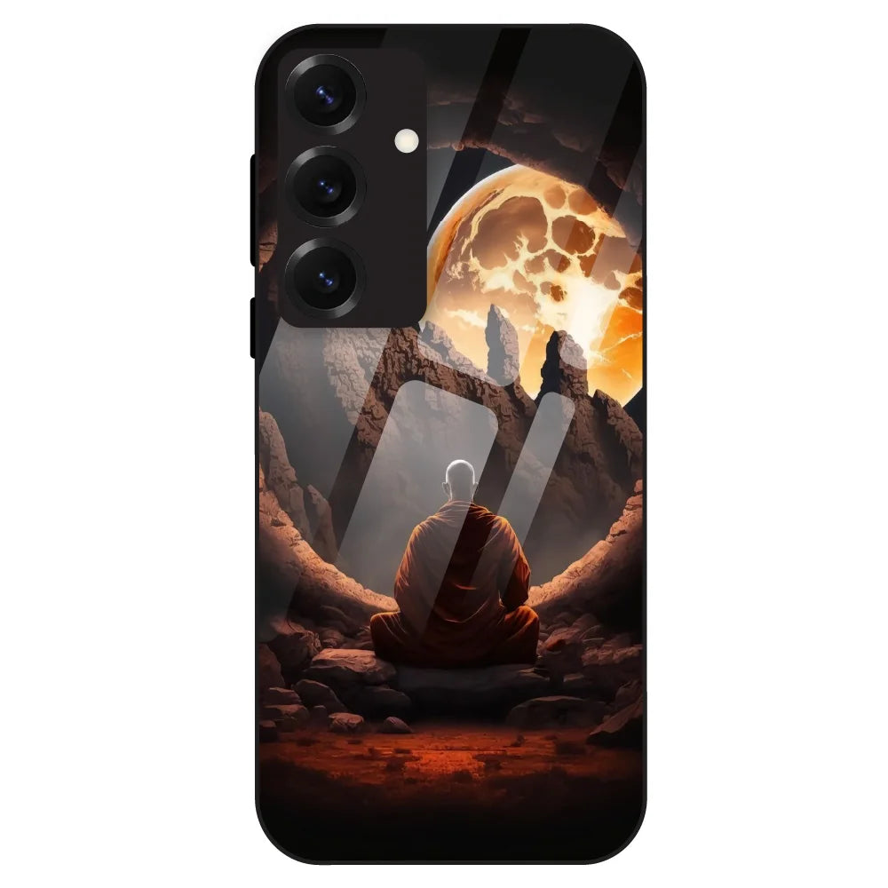 Meditating Monk - Glass Case For Samsung Galaxy S25